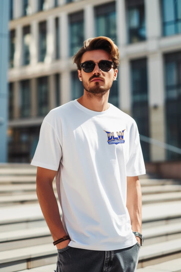 Driven Tee- Blue & Orange