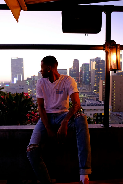 Driven Tee- Blue & Orange