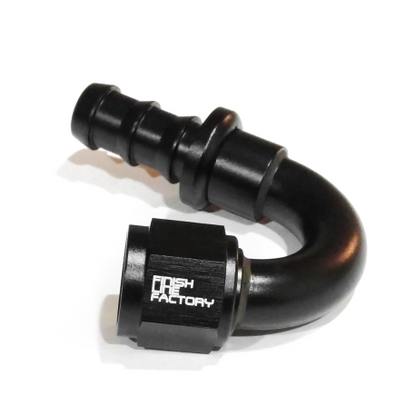 Push Lock Hose End – 150 Degree AN
