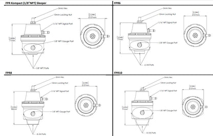 Turbosmart FPR8 Fuel Pressure Regulator Suit -8AN