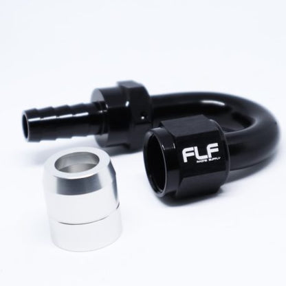 Crimp-On Swivel Hose End – 150 Degree AN